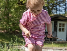 Joha t-shirt pink stripes merino wool/silk